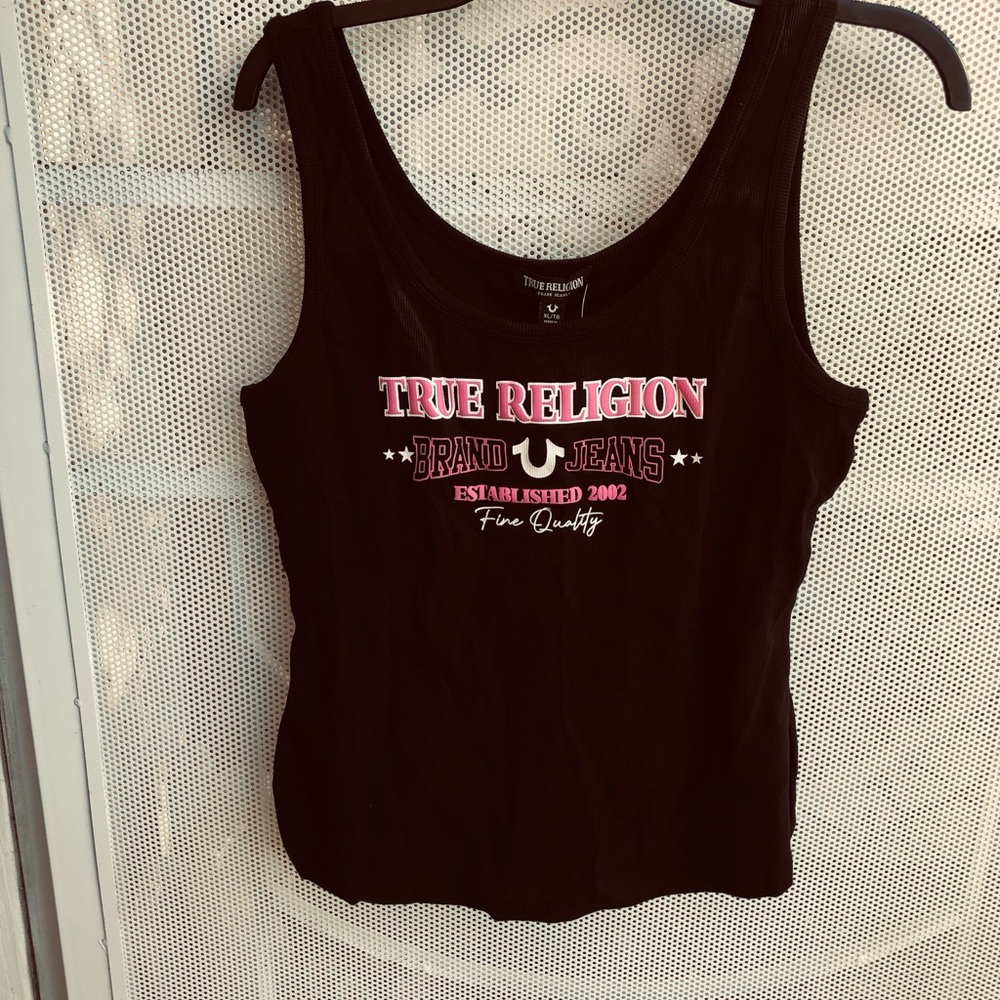 True Religion TRBJ Rib Tank Top - Jet Black